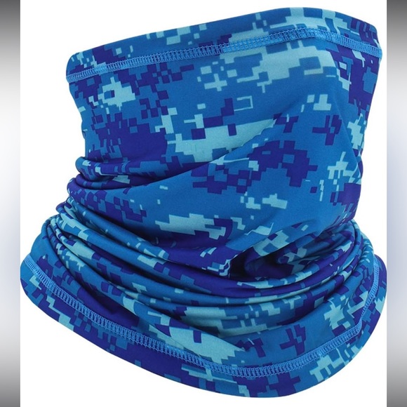 Face Scarf Mask Breathable Bandana Balaclava,Sun UV Protection Camouflage Blue - Picture 6 of 8